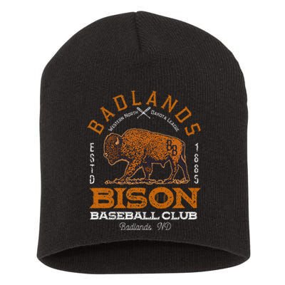 American Bison Baseball Retro Minor League Baseball Team Short Acrylic Beanie