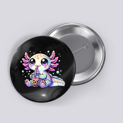 Axolotl Bubble Boba Tea Kawaii Anime Gifts Women Button