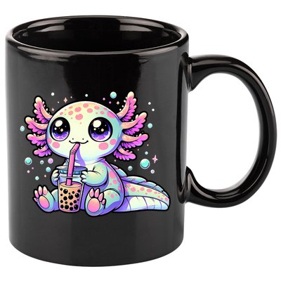Axolotl Bubble Boba Tea Kawaii Anime Gifts Women 11oz C Handle Ceramic Mug