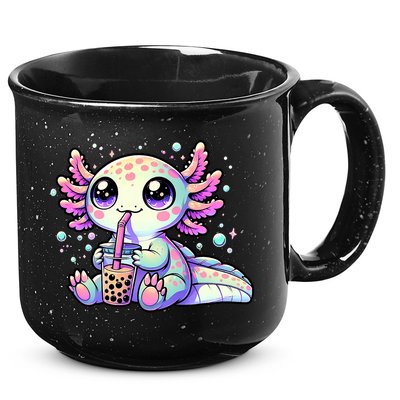 Axolotl Bubble Boba Tea Kawaii Anime Gifts Women 15oz Campfire Ceramic Mug