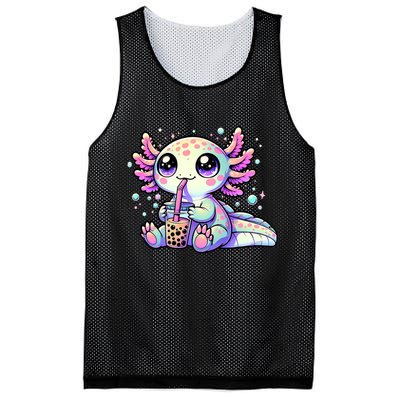 Axolotl Bubble Boba Tea Kawaii Anime Gifts Women Mesh Reversible Basketball Jersey Tank
