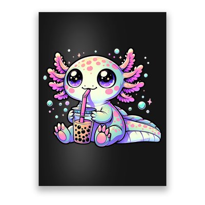 Axolotl Bubble Boba Tea Kawaii Anime Gifts Women Poster