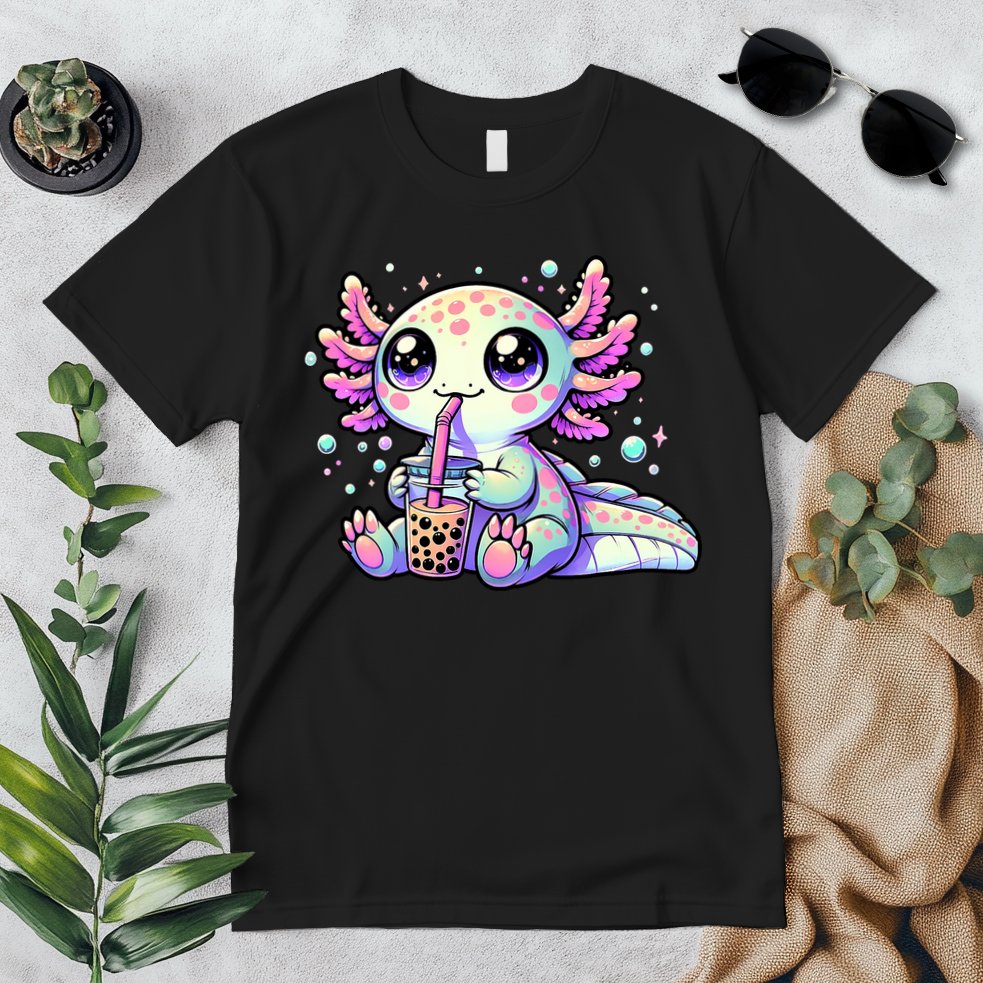 Axolotl Bubble Boba Tea Kawaii Anime Gifts Women Premium T-Shirt