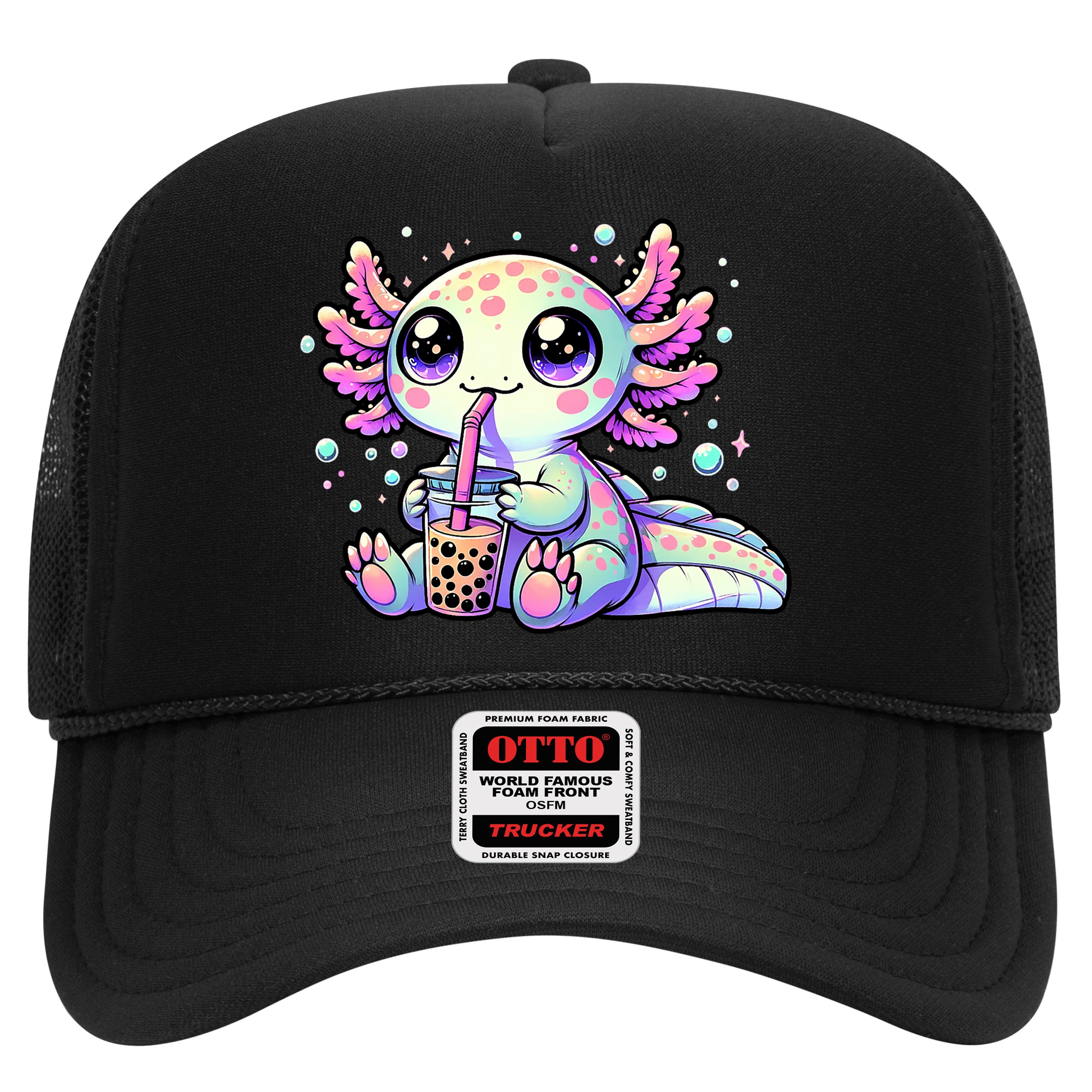 Axolotl Bubble Boba Tea Kawaii Anime Gifts Women Hat