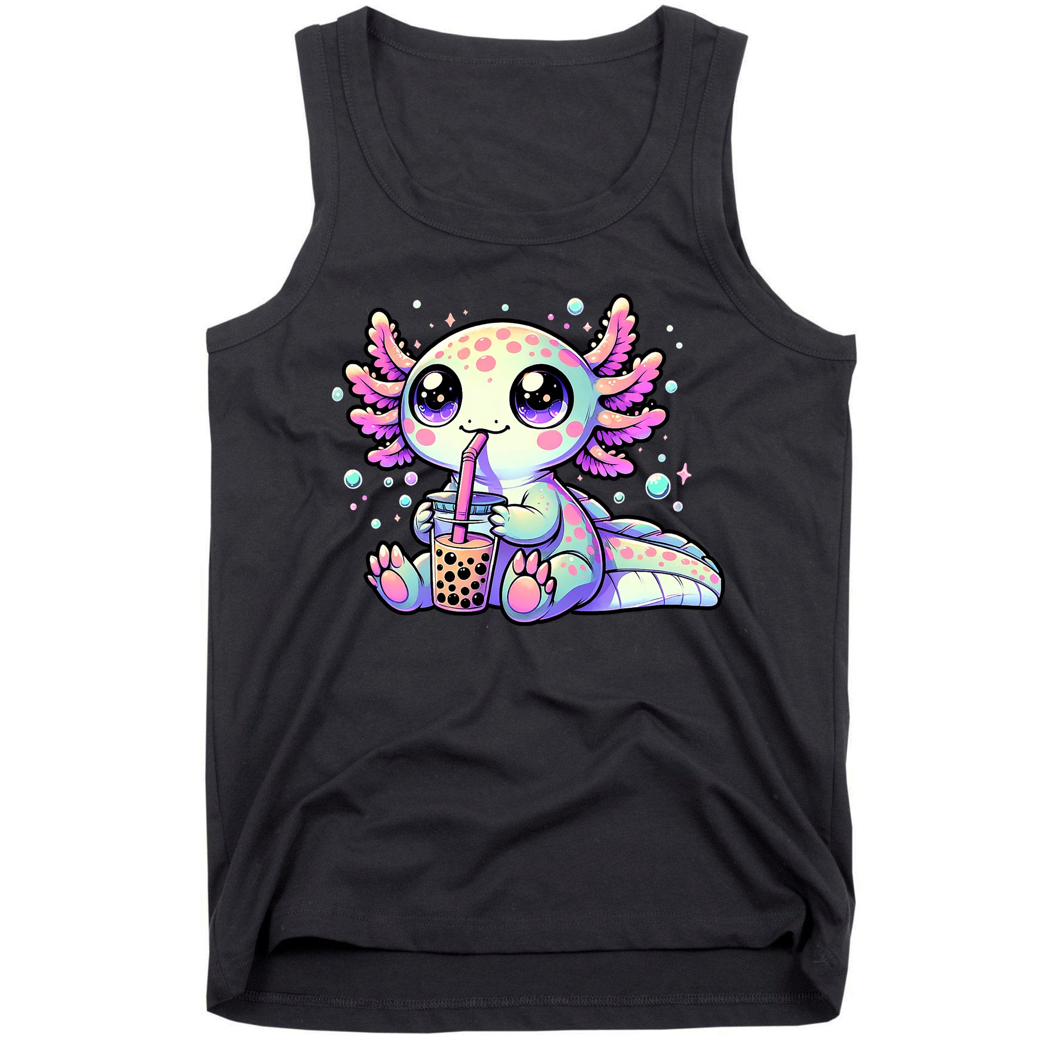 Axolotl Bubble Boba Tea Kawaii Anime Gifts Women Tank Top