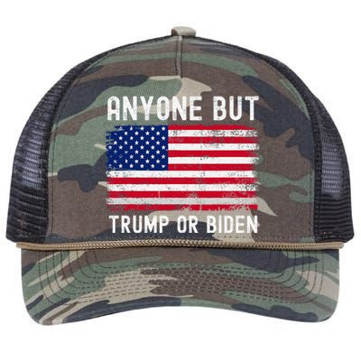 Anyone But Biden Or Trump 2024 Anti Biden Retro Rope Trucker Hat Cap