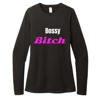 Adult Bossy Bitch Funny Gift Womens CVC Long Sleeve Shirt