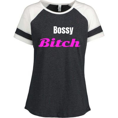 Adult Bossy Bitch Funny Gift Enza Ladies Jersey Colorblock Tee