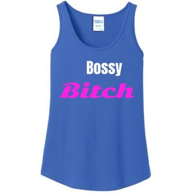 Adult Bossy Bitch Funny Gift Ladies Essential Tank