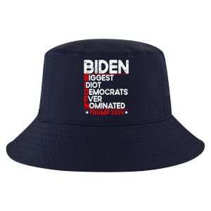 Anti Biden Biggest Idiot Democrats Ever Nominated Trump 2024 Cool Comfort Performance Bucket Hat