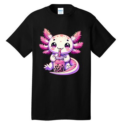 Axolotl Bubble Boba Tea Anime Cute Kawaii Axolotl Tall T-Shirt