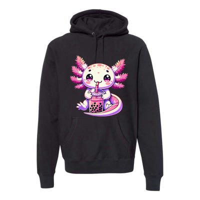 Axolotl Bubble Boba Tea Anime Cute Kawaii Axolotl Premium Hoodie