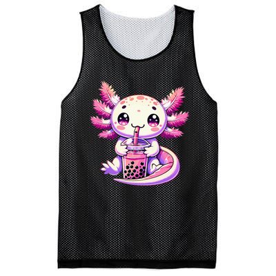 Axolotl Bubble Boba Tea Anime Cute Kawaii Axolotl Mesh Reversible Basketball Jersey Tank