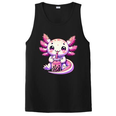 Axolotl Bubble Boba Tea Anime Cute Kawaii Axolotl PosiCharge Competitor Tank