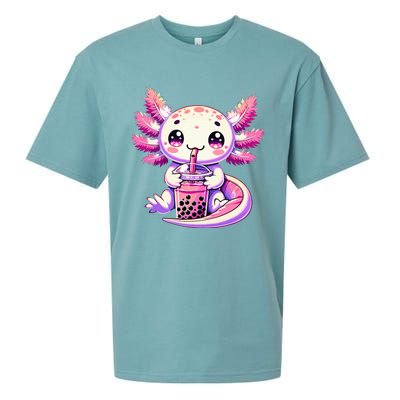 Axolotl Bubble Boba Tea Anime Cute Kawaii Axolotl Sueded Cloud Jersey T-Shirt