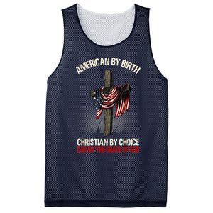 American By Birth Christian By Choice Dad By The Grace Mesh Reversible Basketball Jersey Tank