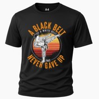 A Black Belt Is A White Belt Never Gave Up Karate Motivation Performance Shirt