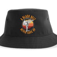 A Black Belt Is A White Belt Never Gave Up Karate Motivation Sustainable Bucket Hat