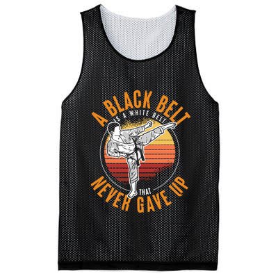 A Black Belt Is A White Belt Never Gave Up Karate Motivation Mesh Reversible Basketball Jersey Tank