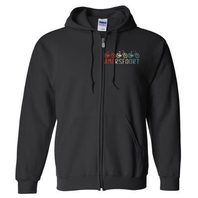 Amersfoort Bike Bicycle City Retro Cycling Gift Full Zip Hoodie