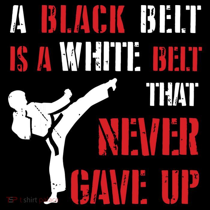 A Black Belt Is A White Belt That Never Gave Up Karate MMA T-Shirt