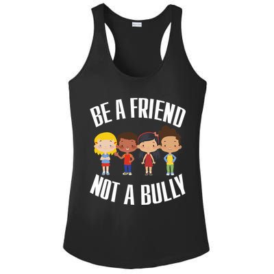 Anti Bullying Be A Friend Not A Bully Kindness Ladies PosiCharge Competitor Racerback Tank