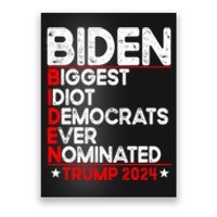 Anti Biden Biggest Idiot Democrats Ever Nominated Trump 2024 Poster