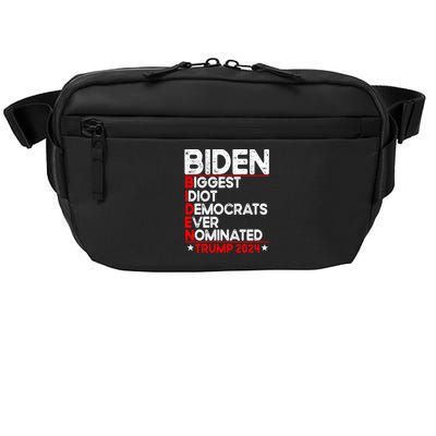 Anti Biden Biggest Idiot Democrats Ever Nominated Trump 2024 Crossbody Pack