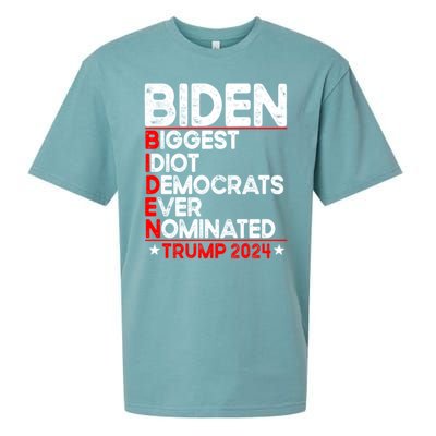 Anti Biden Biggest Idiot Democrats Ever Nominated Trump 2024 Sueded Cloud Jersey T-Shirt