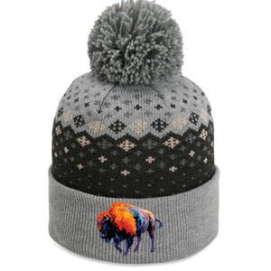 American Buffalo Buffalo American Bison The Baniff Cuffed Pom Beanie