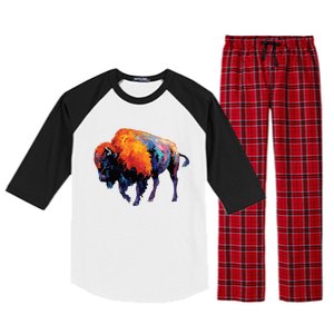 American Buffalo Buffalo American Bison Raglan Sleeve Pajama Set