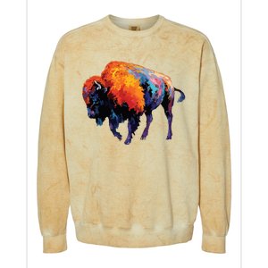 American Buffalo Buffalo American Bison Colorblast Crewneck Sweatshirt