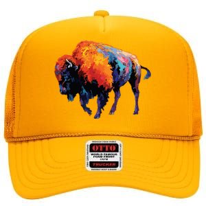 American Buffalo Buffalo American Bison High Crown Mesh Back Trucker Hat