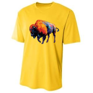 American Buffalo Buffalo American Bison Performance Sprint T-Shirt