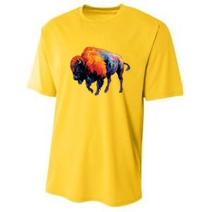 American Buffalo Buffalo American Bison Youth Performance Sprint T-Shirt