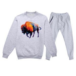 American Buffalo Buffalo American Bison Premium Crewneck Sweatsuit Set