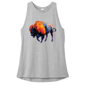 American Buffalo Buffalo American Bison Ladies PosiCharge Tri-Blend Wicking Tank