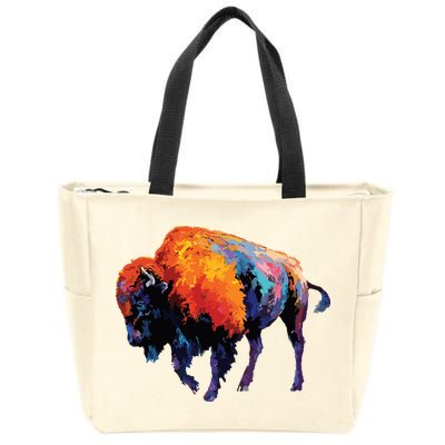 American Buffalo Buffalo American Bison Zip Tote Bag