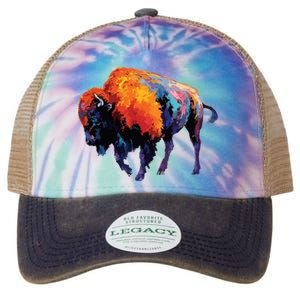 American Buffalo Buffalo American Bison Legacy Tie Dye Trucker Hat