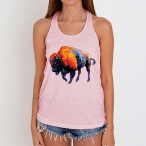 American Buffalo Buffalo American Bison Women's Knotted Racerback Tank