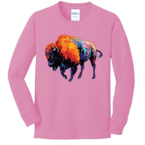 American Buffalo Buffalo American Bison Kids Long Sleeve Shirt