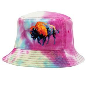 American Buffalo Buffalo American Bison Tie-Dyed Bucket Hat