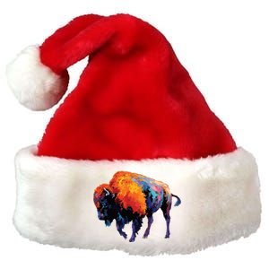 American Buffalo Buffalo American Bison Premium Christmas Santa Hat