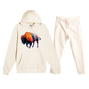 American Buffalo Buffalo American Bison Premium Hooded Sweatsuit Set