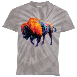 American Buffalo Buffalo American Bison Kids Tie-Dye T-Shirt