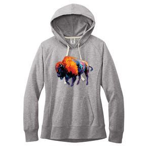 American Buffalo Buffalo American Bison Women's Fleece Hoodie