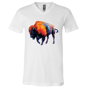 American Buffalo Buffalo American Bison V-Neck T-Shirt