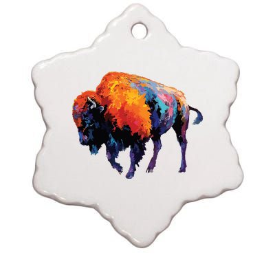 American Buffalo Buffalo American Bison Ceramic Star Ornament