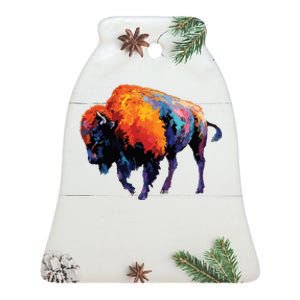 American Buffalo Buffalo American Bison Ceramic Bell Ornament