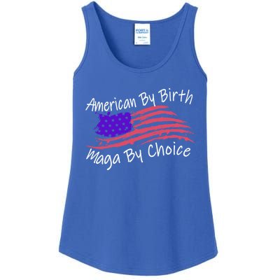 American By Birth Maga By Choice Pro Trump 2024 Us Flag Cute Gift Ladies Essential Tank